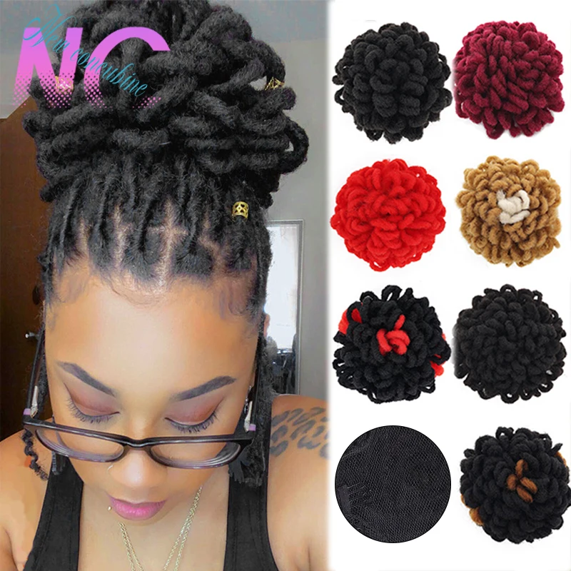 New Concubine Synthetic Ponytail Chignon Wig Clip On African Afro Women Hair Drawstring Wig Bun Rayon Natural Heat Resistant Bun