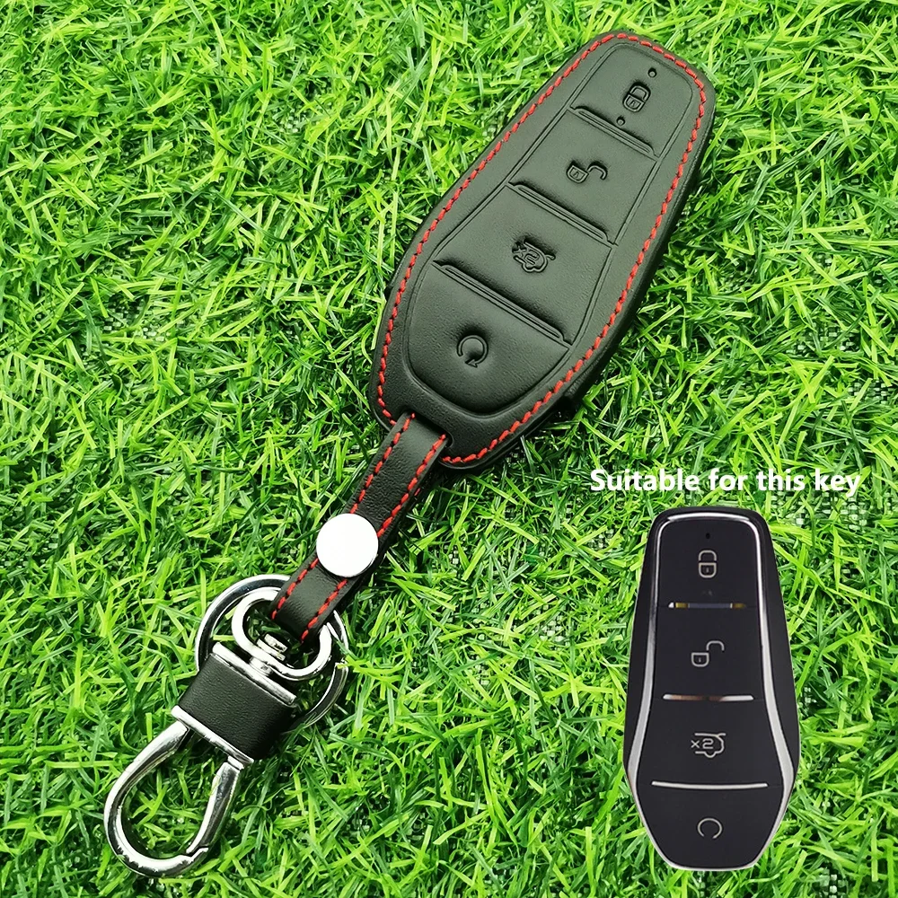 Кожаный чехол для автомобильных ключей BYD Atto 3 Song PRO Lied Han EV Max Yuan Plus Tang DM 2018 Qin