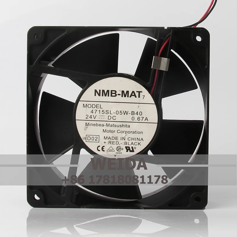 

4715SL-05W-B40 Case Cooling Fan for NMB-MAT DC24V 0.67A EC AC 120X120X38mm 12CM 12038 Variable Frequency Axial Flow Centrifugal