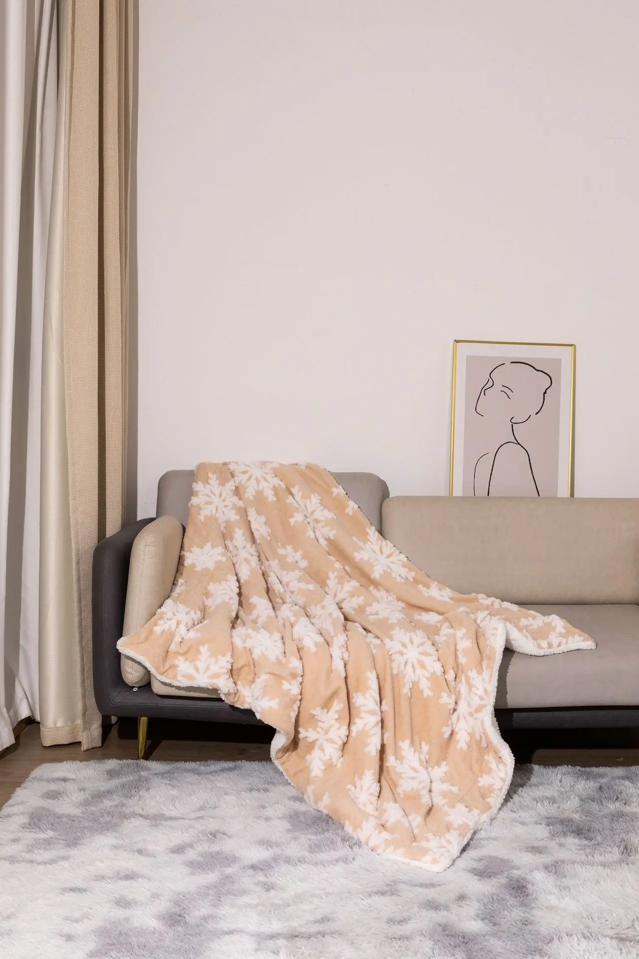 Рождественское одеяло с изображением утолщенного лося трехмерное мягкое теплое