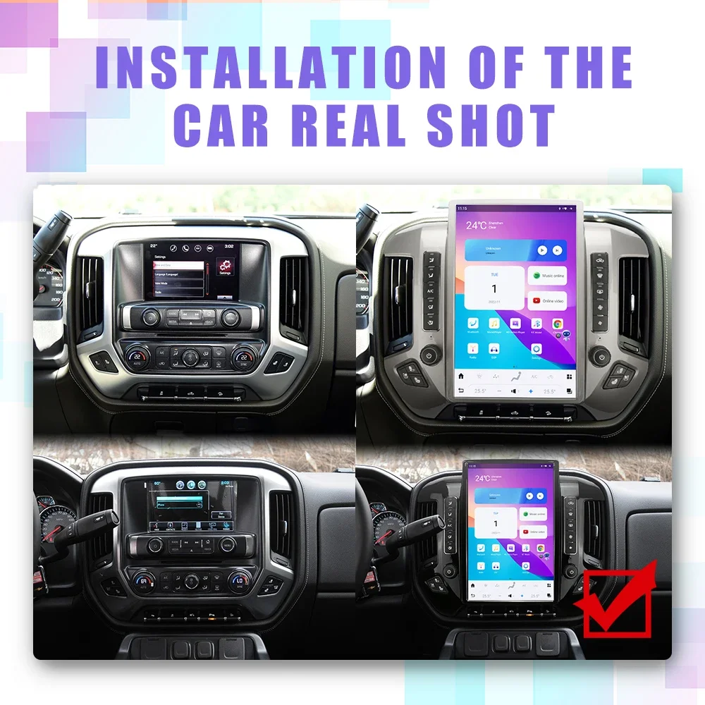 

Автомобильная стереомагнитола Android11 для Chevrolet Silverado GMC Sierra 2013-2019 с GPS-Навигатором, мультимедийный плеер, беспроводной Carplay, автомобильное головное устройство
