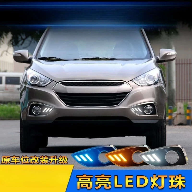 Фото Дневные ходовые огни (ДХО) для Hyundai IX35 2010-2012, светодиодные передние противотуманные фары, модификация, динамический указатель поворота, аксессуары №3