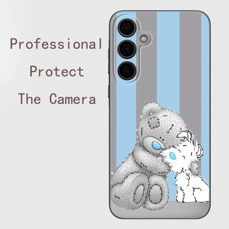 Милый чехол для телефона Тедди Samsung A13 A22 A24 A32 4G A25 A34 A35 A52S A53 A54 A55 A73 5G A12 A14 A15 A23 A31 A33 A50