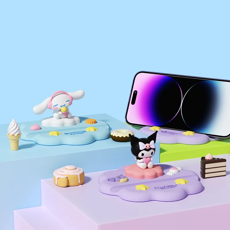 

Kawaii Sanrio Kuromi Cinnamoroll держатель планшета Аниме Кукла Рабочий стол ленивый человек портативный мультяшный держатель