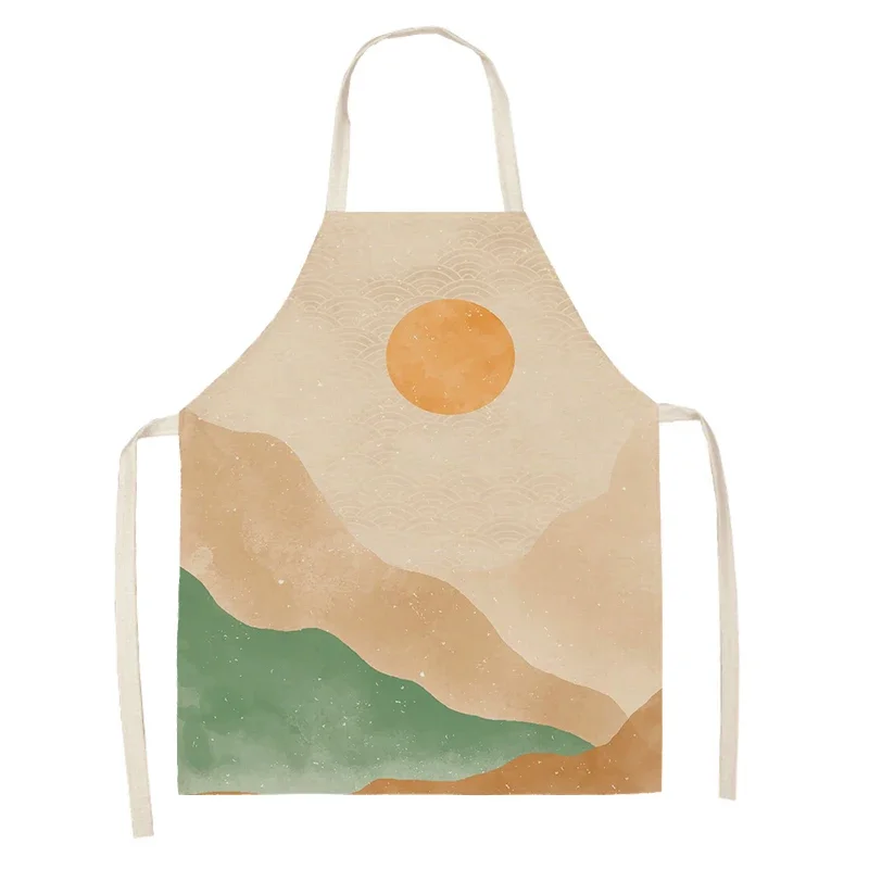 Льняной фартук для кухни S-38X47cmL-55X68CM XL-66X81CM-70X100CM