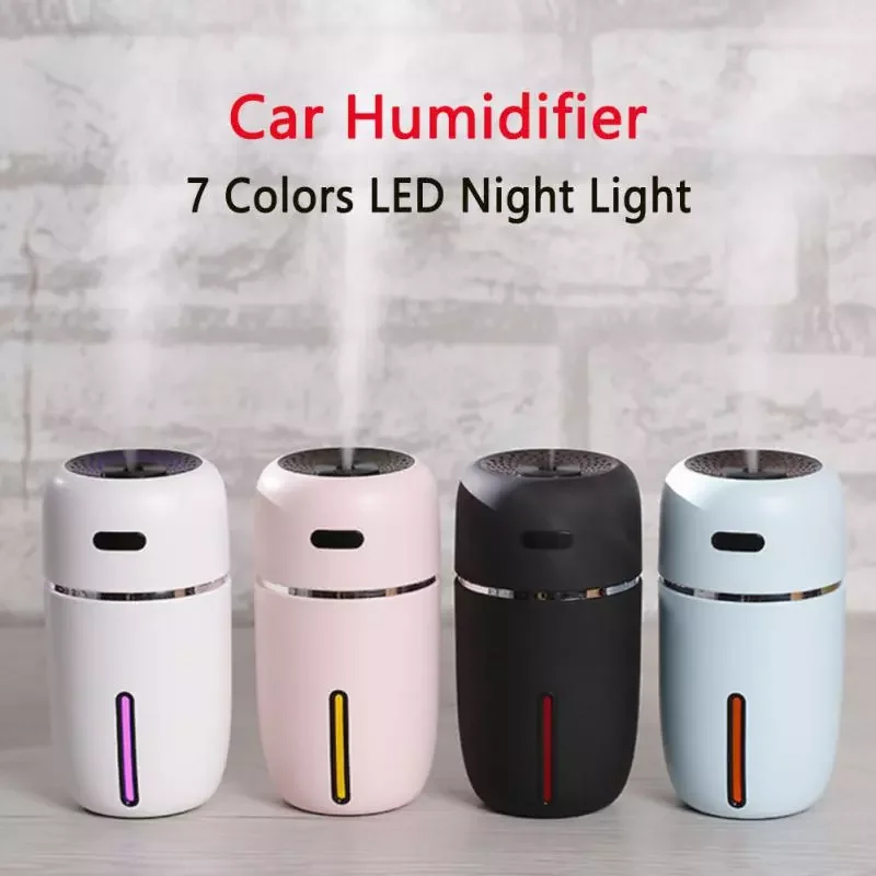 USB Mini Air Humidifier Car Aroma Essential Oil Diffuser Office Hydrating Fogger Mist Maker With LED Night Lamp Home Appliance