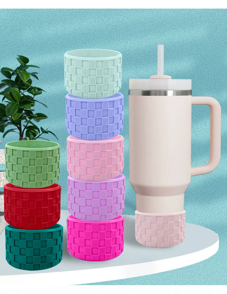 Силиконовые чехлы Geedyn с объемной текстурой в клетку для бутылок 30 и 40 унций