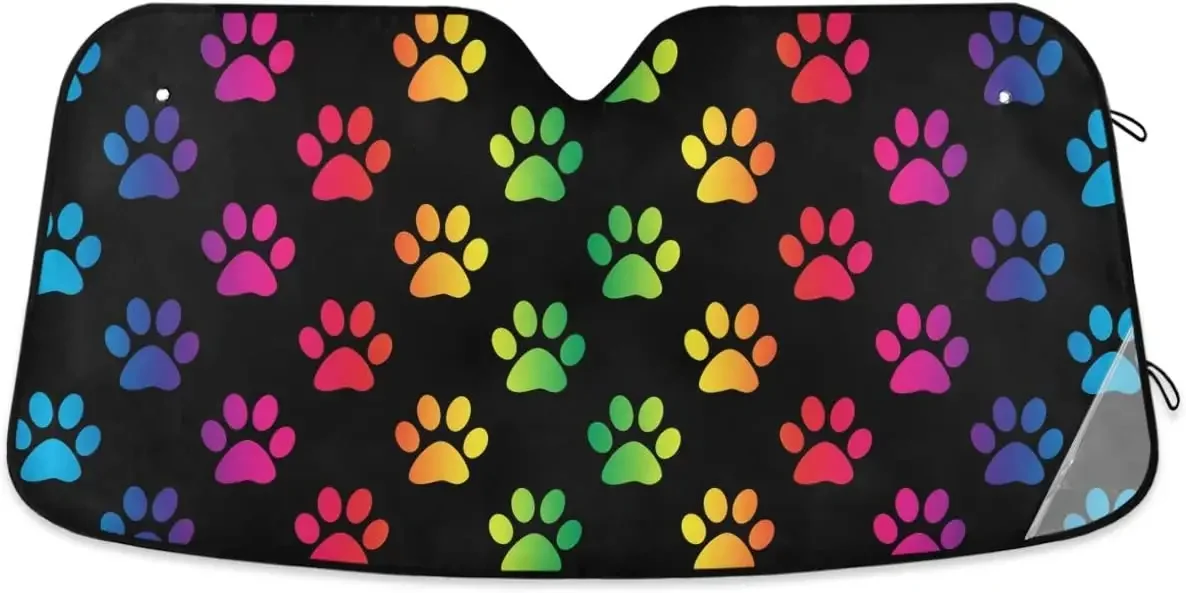 Солнцезащитный козырек для лобового стекла автомобиля с цветными лапами