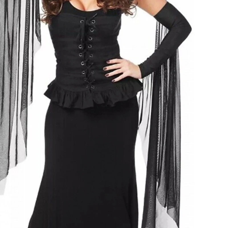 Тюль с рукавами ведьмы для выпускного вечера на Хэллоуин женщин и девочек