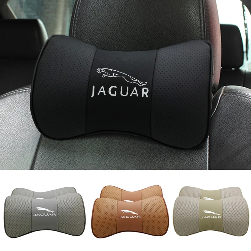 

2pcs Car Seat Headrest Neck Pillow for Jaguar XJXFL XK XJL XE XEL XF XKR XJ6 XJ-S I Pace Fpace Epace Ftype Accessories Interior