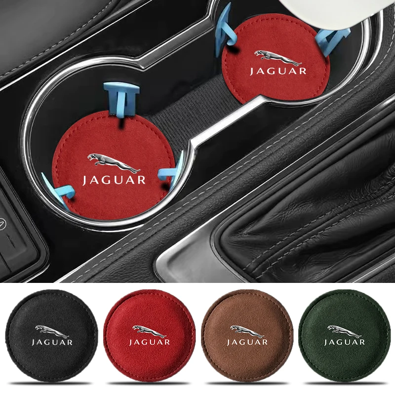 

Car Coasters Cup Holder Water Cup Non Slip Mat Auto Badge Pads For Jaguar XF XE XJ XJ8 X351 F Pace X F Type Tijera Ropa Llavero