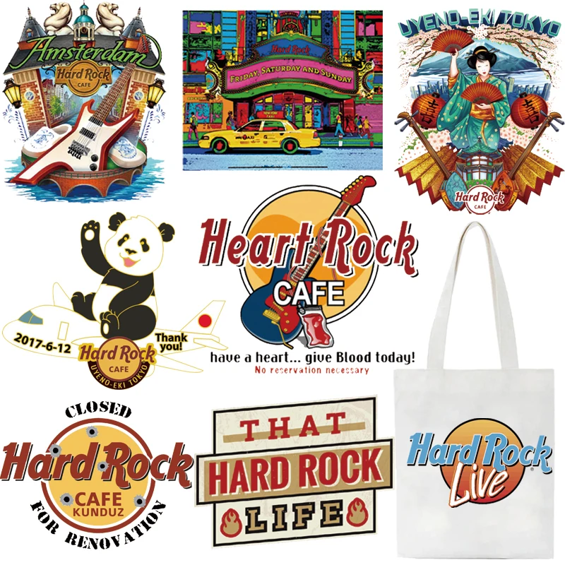 

Rock Letters Patches Music Guitar Thermal Stickers on Clothes Iron-on Transfers for Clothing Thermoadhesive Patch Diy Applique