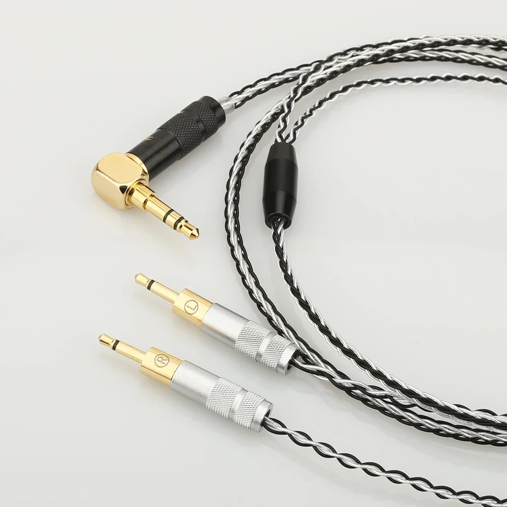 Audiocrast 3 5 мм стерео 8 быков посеребренный кабель обновления для HE400i HE1000 HE6 HE500 EDX