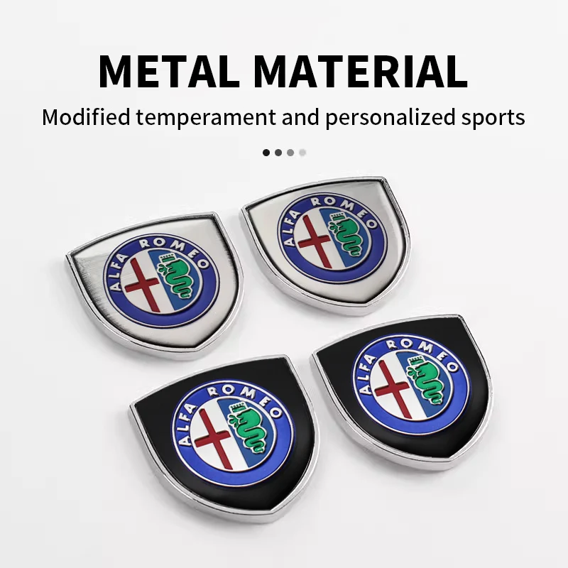 

3D Metal Car Styling Body Sticker Badge Emblem Decals Auto Accessories For Alfa Romeo Giulia Giulietta 156 159 147 Stelvio Mito