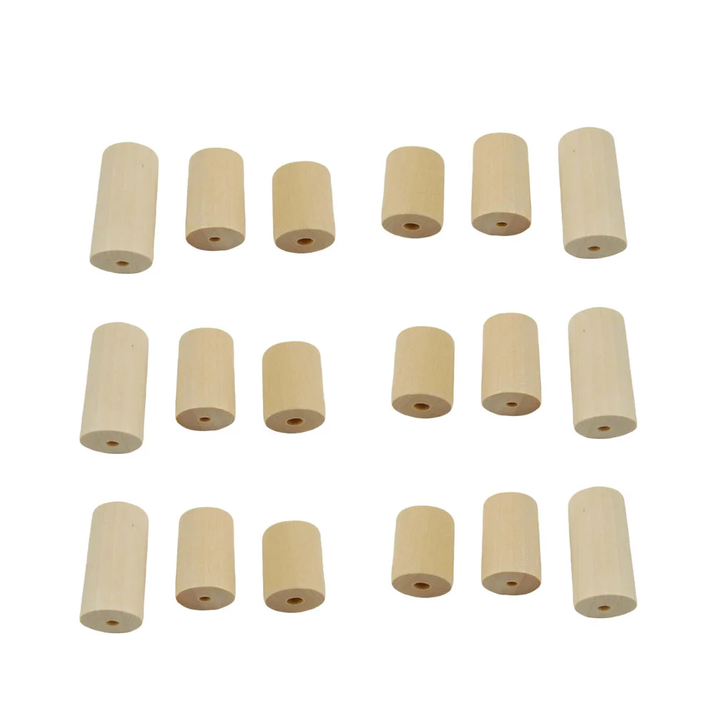

60 Pcs Creative DIY Bead Accessories Hand Jewelry Solid Wood Bamboo Wooden Shapes Crafting