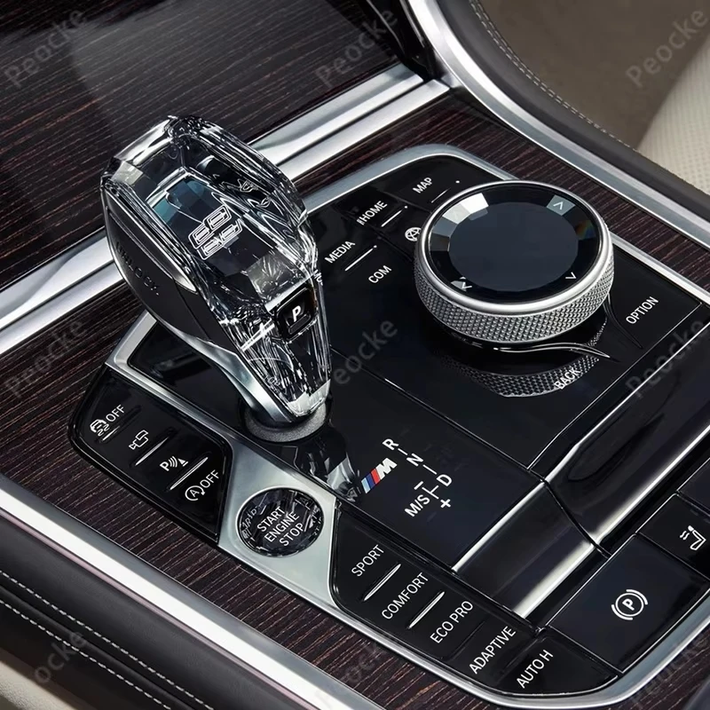 Фото Хрустальная ручка рычага переключения передач для BMW G20 G26 G29 G22 G28 G21 G16 G15 G23 X7 G07 X3 G01 X4 G02 iX3 G08 Комплект ручек переключения передач №5