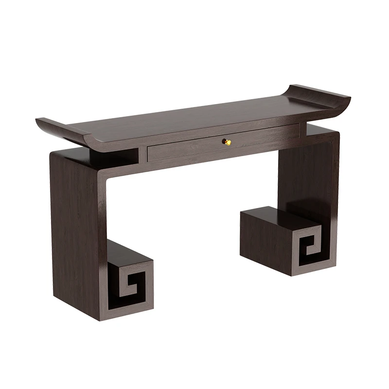 

XL Table Partition Side View Solid Wood Console Incense Burner Table Zen Altar