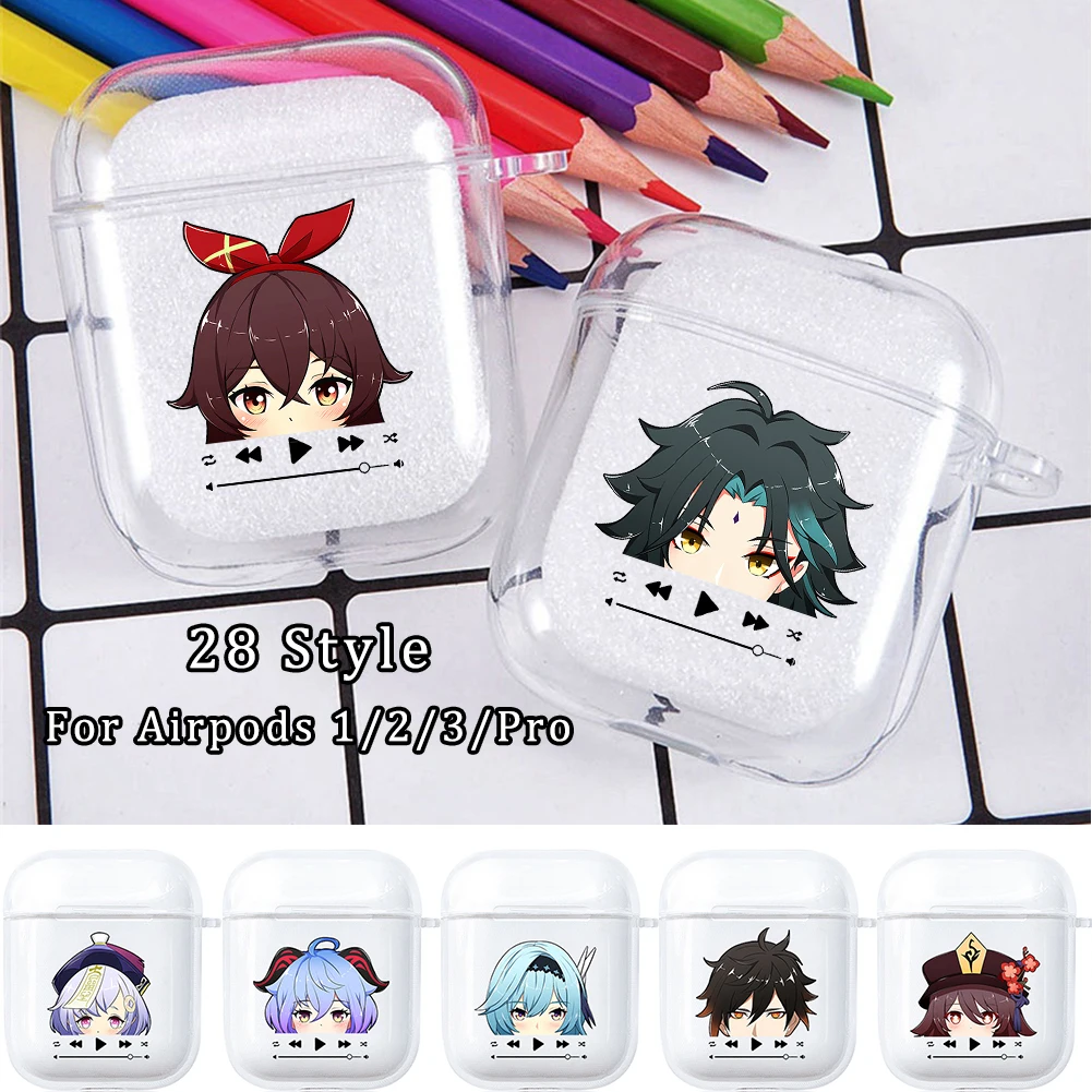 

Anime Airpods Case Headphones Cover Genshin Impact Airpod Cases Air Apple Pro 3 2 Pods Xiao Earphone Box Coque