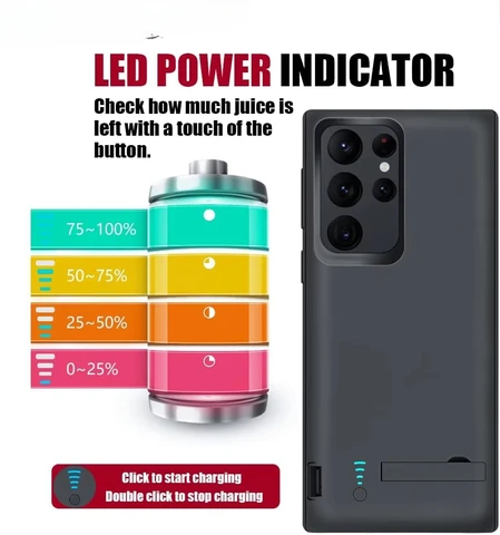 Чехол для зарядного устройства Samsung Galaxy S25 Ultra, чехол для зарядки, портативная крышка для зарядки, аккумулятор, внешний аккумулятор, внешний аккумулятор
