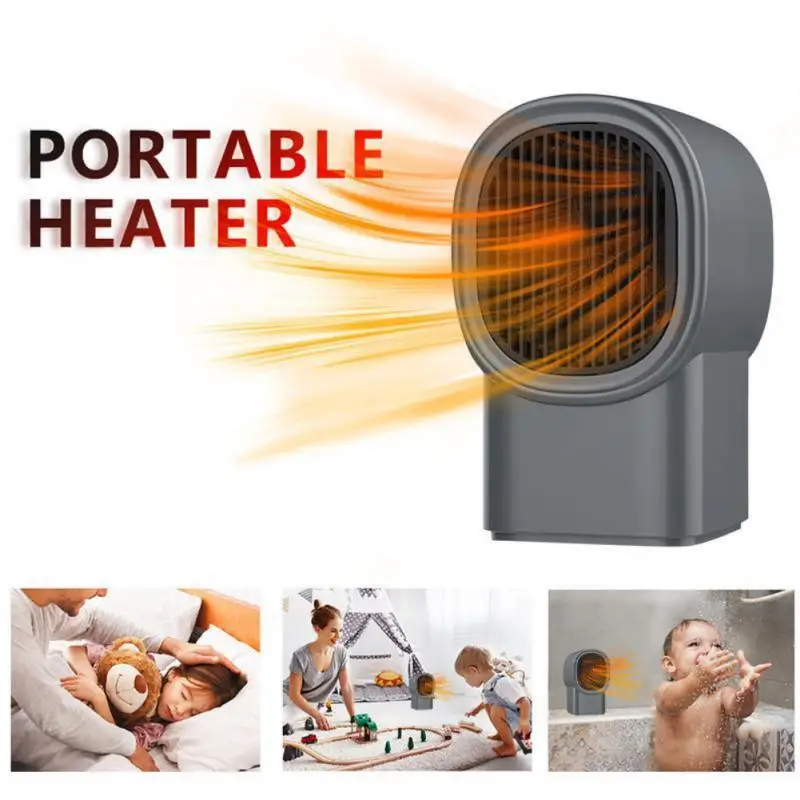 

Noiseless Hot Air Fan Energy Saving Overheat Protection Desktop Heating Fan Mini Indoor Heate Electric Heater Turbine Wind Wheel