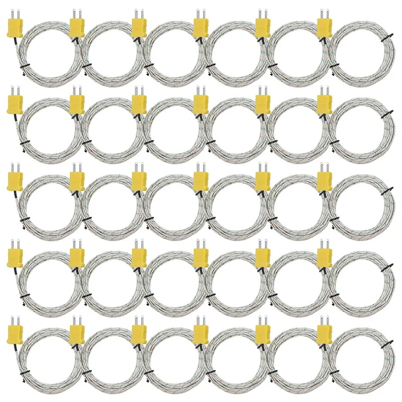 Мини-соединитель термопары типа K датчик температуры для TM902C/ TES1310 30 шт. 3 метра