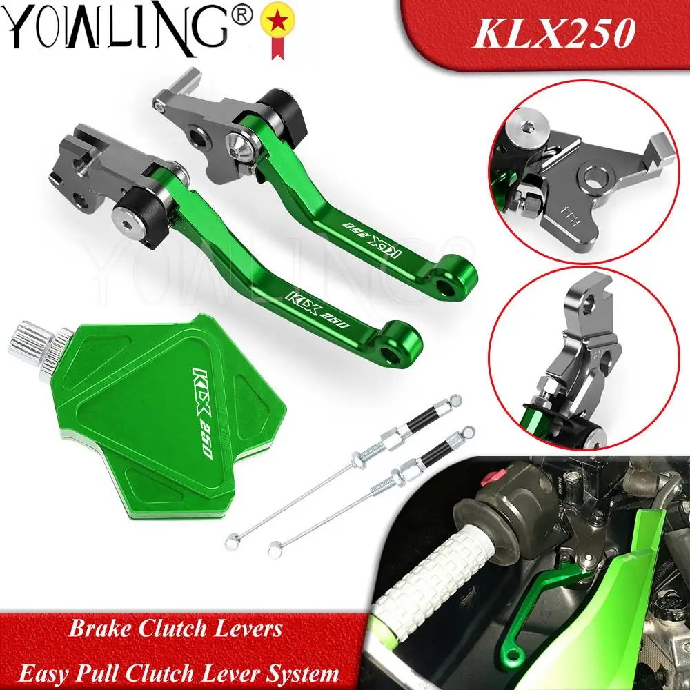

Dirt Bike Brake Clutch Levers Stunt Clutch Easy Pull Cable System Set For KAWASAKI KLX 250 KLX250 DTRACKER D-TRACKER 1998-2007