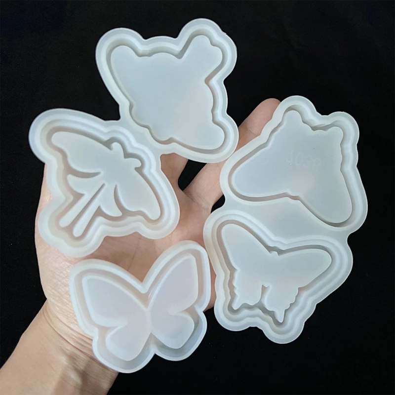 

1 Pc Shiny Quicksand Keychain Resin Molds Butterfly Silicone Casting Molds for DIY Keychain Pendant Decor or Homemade Craf