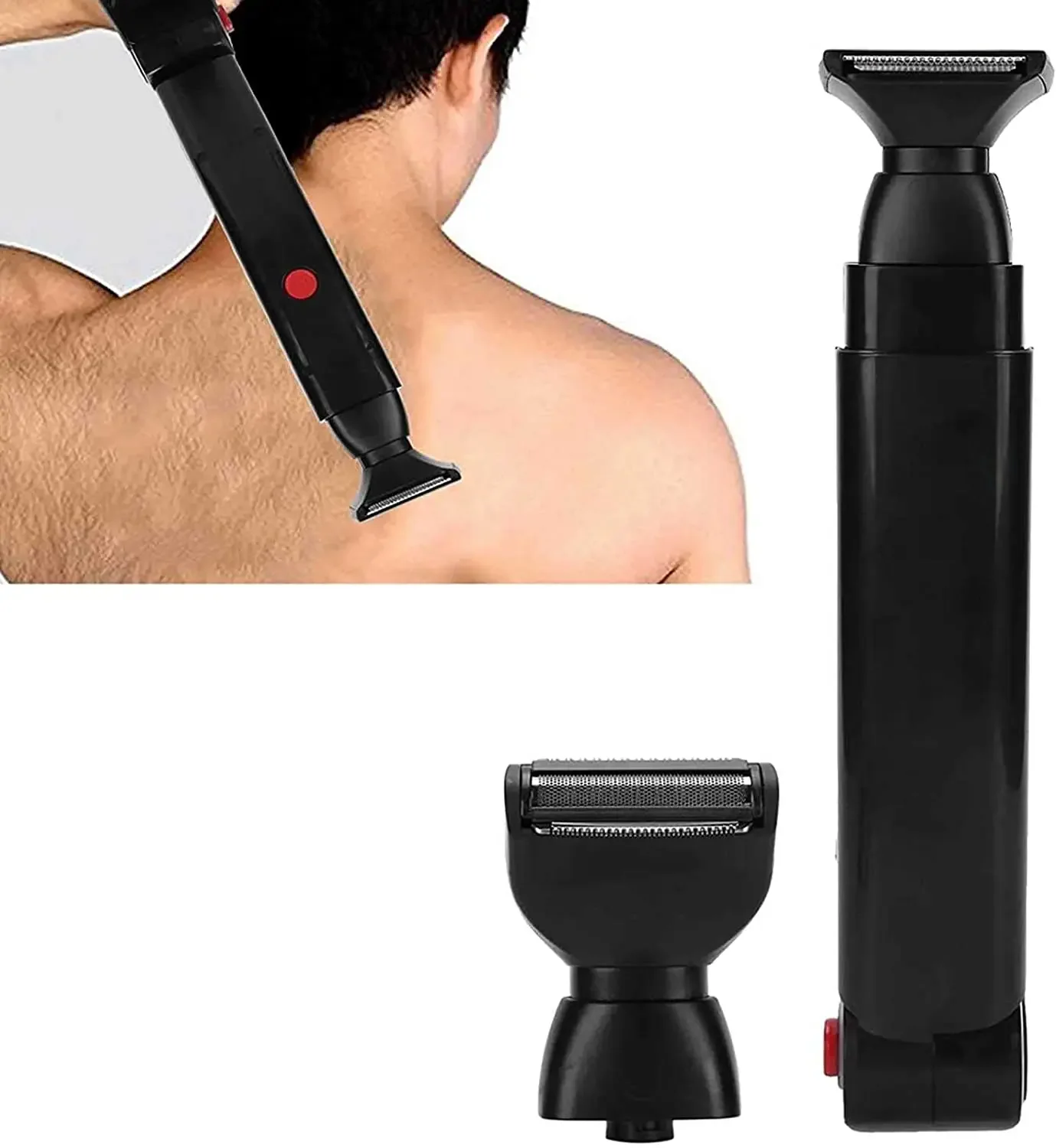 Водонепроницаемая Мужская бритва с длинной ручкой USB-зарядка триммер для волос