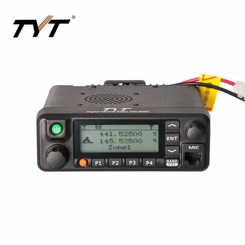 TYT MD-9600 GPS Digital/FM Analog Dual Band DMR Mobile Transceiver 50-Watt VHF/UHF Car Truck Amateur Radio HAM Two Way Radio