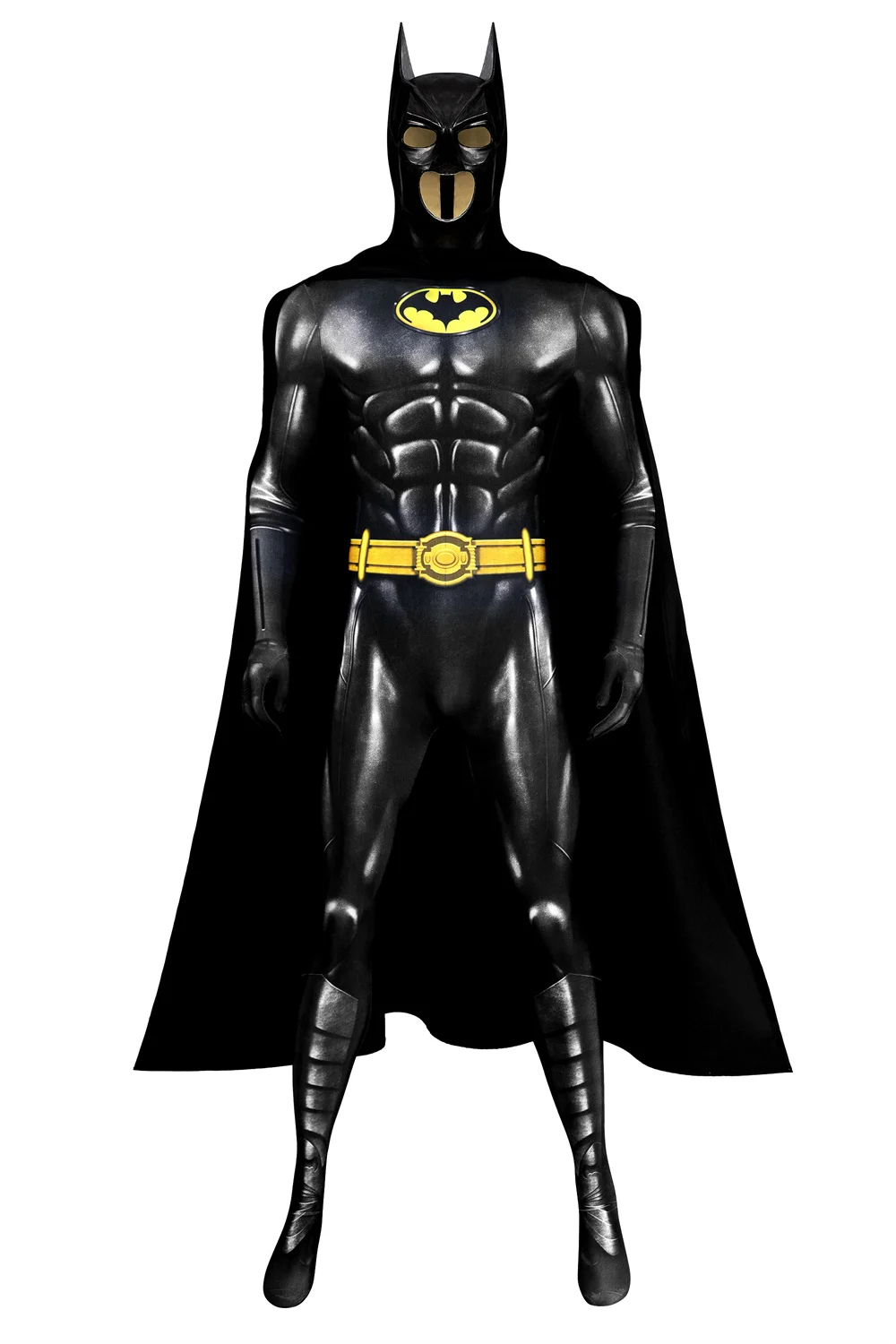 

Bat Cosplay Bruce Costume Zentai 3D Printing Bodysuit Wayne Jumpsuit Superhero Battle Costume with Cape Halloween Carnival Suit