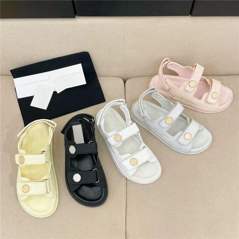 Сандалии женские кожаные на платформе роскошные брендовые дизайнерские