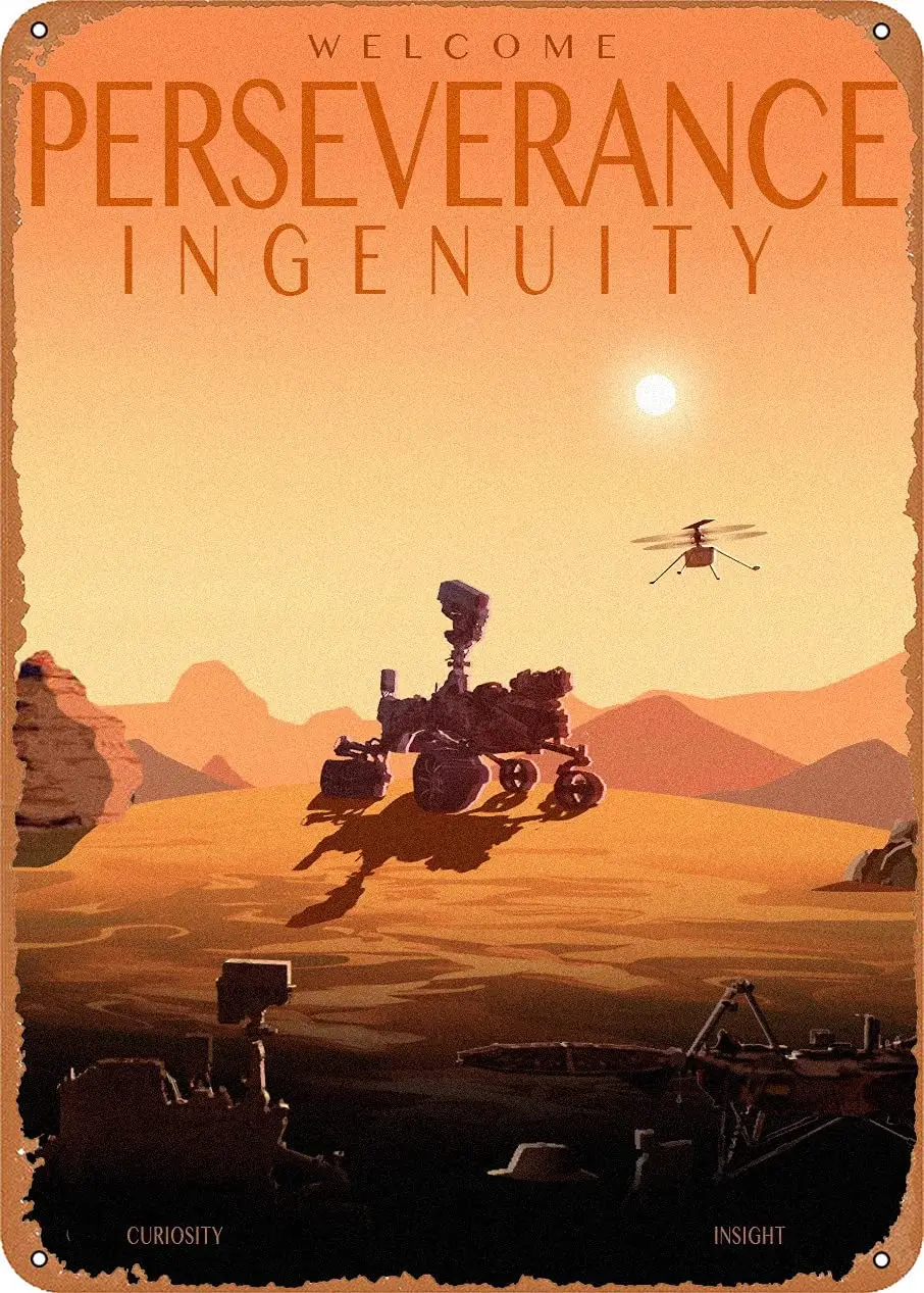 

Плакаты с металлическим знаком для изучения пространства, постеры для настенного искусства, декор для любителей космоса