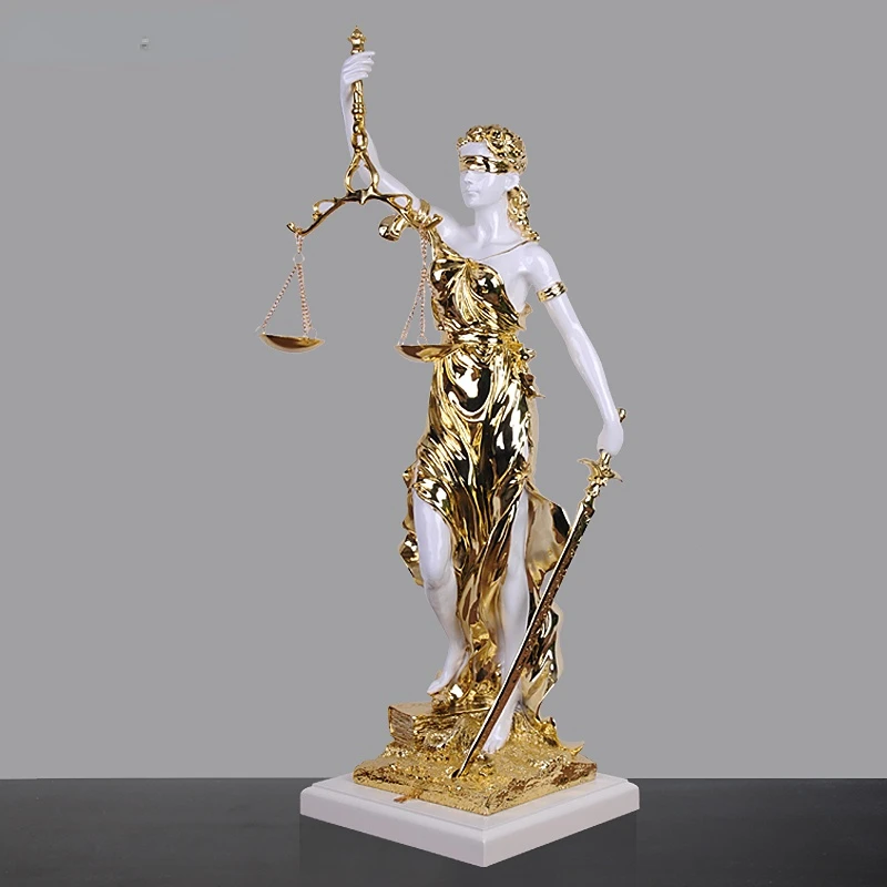 

Goddess of Justice and Justice Sculpture Fairness Justice Statue Lawyer's Office Legal Scale Decoration Living Room Decoration