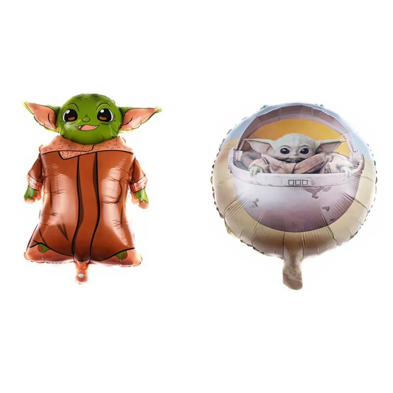 

Star Wars Baby Yoda Cartoon Baby Shape Aluminum Film Balloon Decoration 2pcs