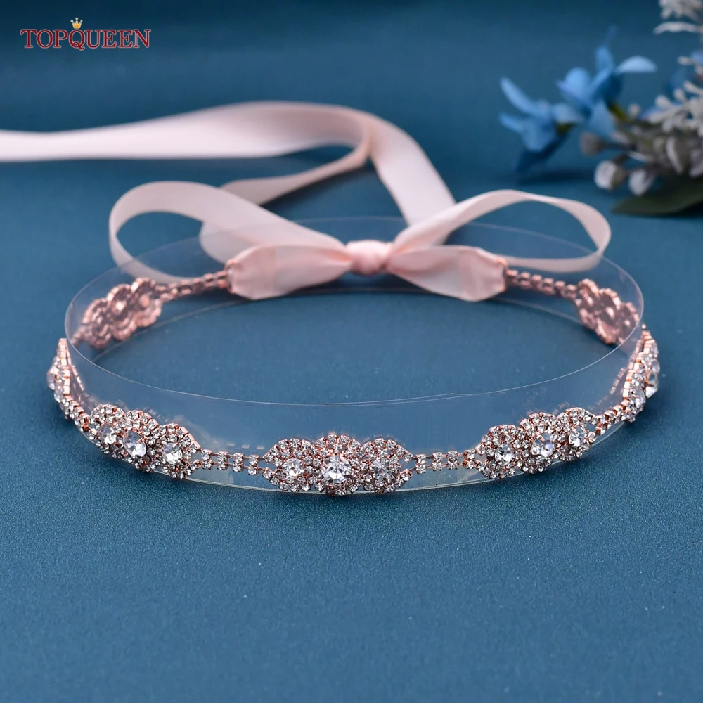 

TOPQUEEN S215, женские платья, пояс, розовое золото, сплав, стразы, атласный пояс для невесты, блестящие украшения, свадебное платье, cinturones pasy