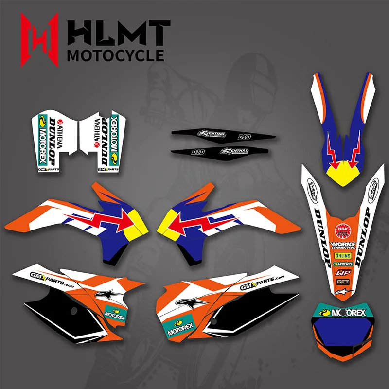 Комплект графических наклеек HLMT для подсветки ktm sx sxf excc xcf SX-F 125 150 200 250 300 350 400 450 |
