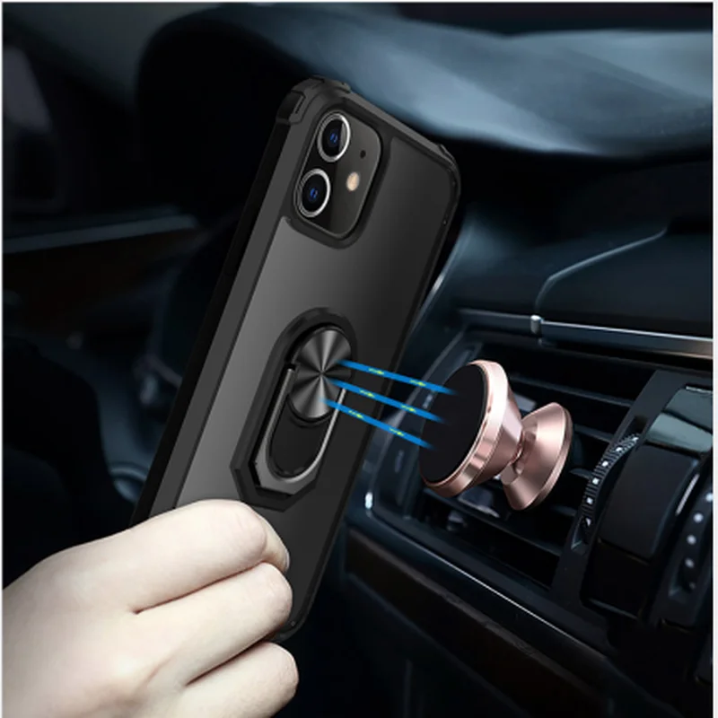 

Чехол с кольцом-подставкой для iPhone 13, 12 Pro, Max Mini, 11, 7, 8, 6, 6S Plus, X, XS, XR, SE, 2020 полноразмерный ударопрочный бронированный чехол для телефона