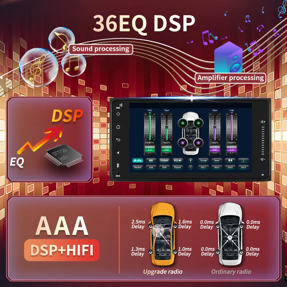 Автомобильная магнитола 2 Din 7 дюймов Android 10 мультимедийный проигрыватель для Toyota