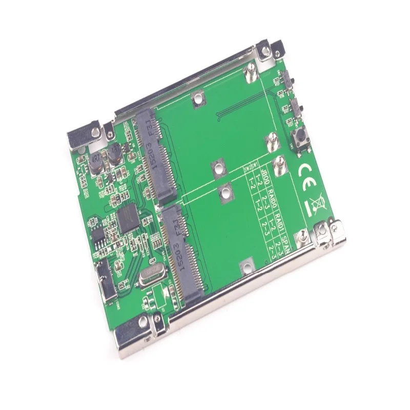 Адаптер USB3.1 TYPE-A на DUAL mSATA RAID 2 конвертера MSATA RAID0 RAID1 JBOD SPAN ASMEDIA ASM1352R ЧИПСЕТ 10 Гбит/с