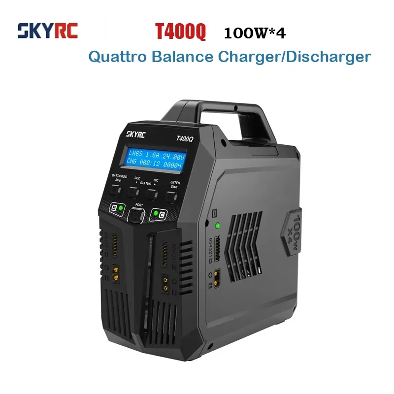 SKYRC T100 T400Q Зарядное устройство переменного тока Lipo Battery Balance Dual 5A 2X50W для