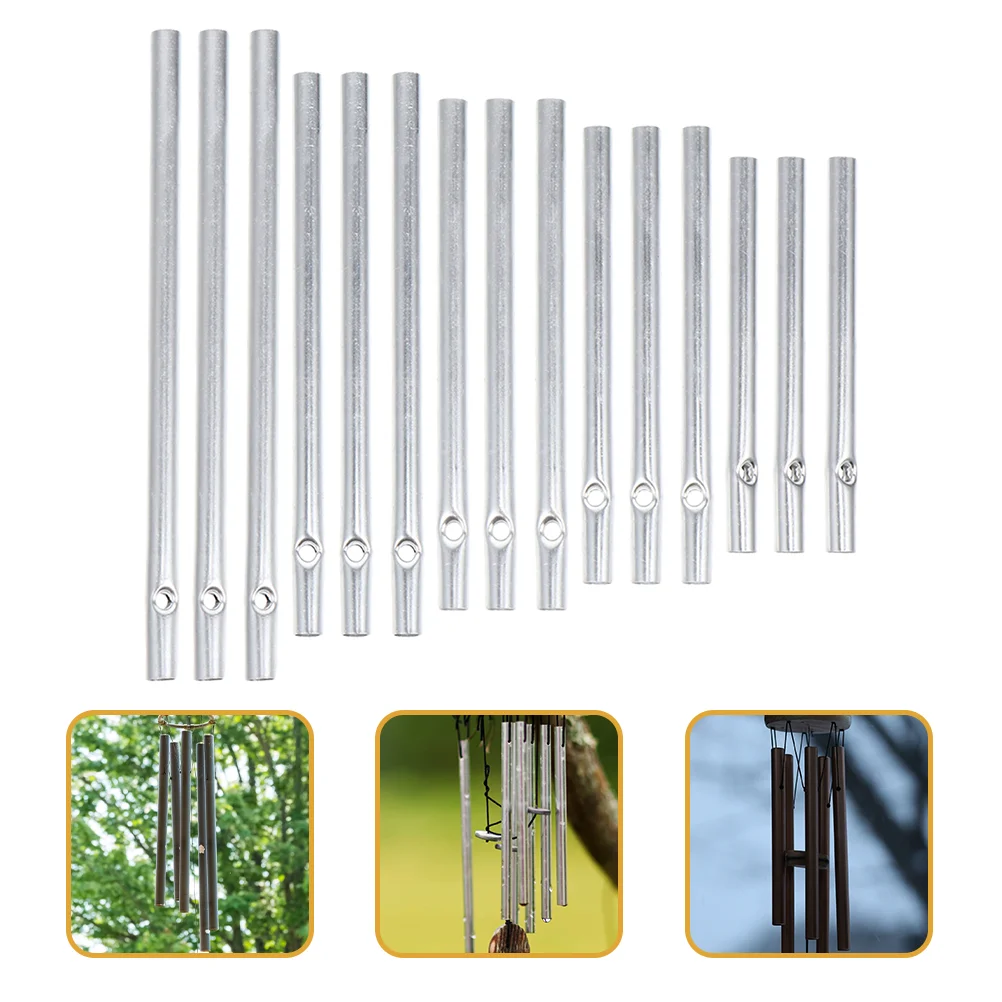 

8 Sets Wind Chime Part Kit Metal Tubes Chimes DIY Tools Supplies Hanging Bell Pipe