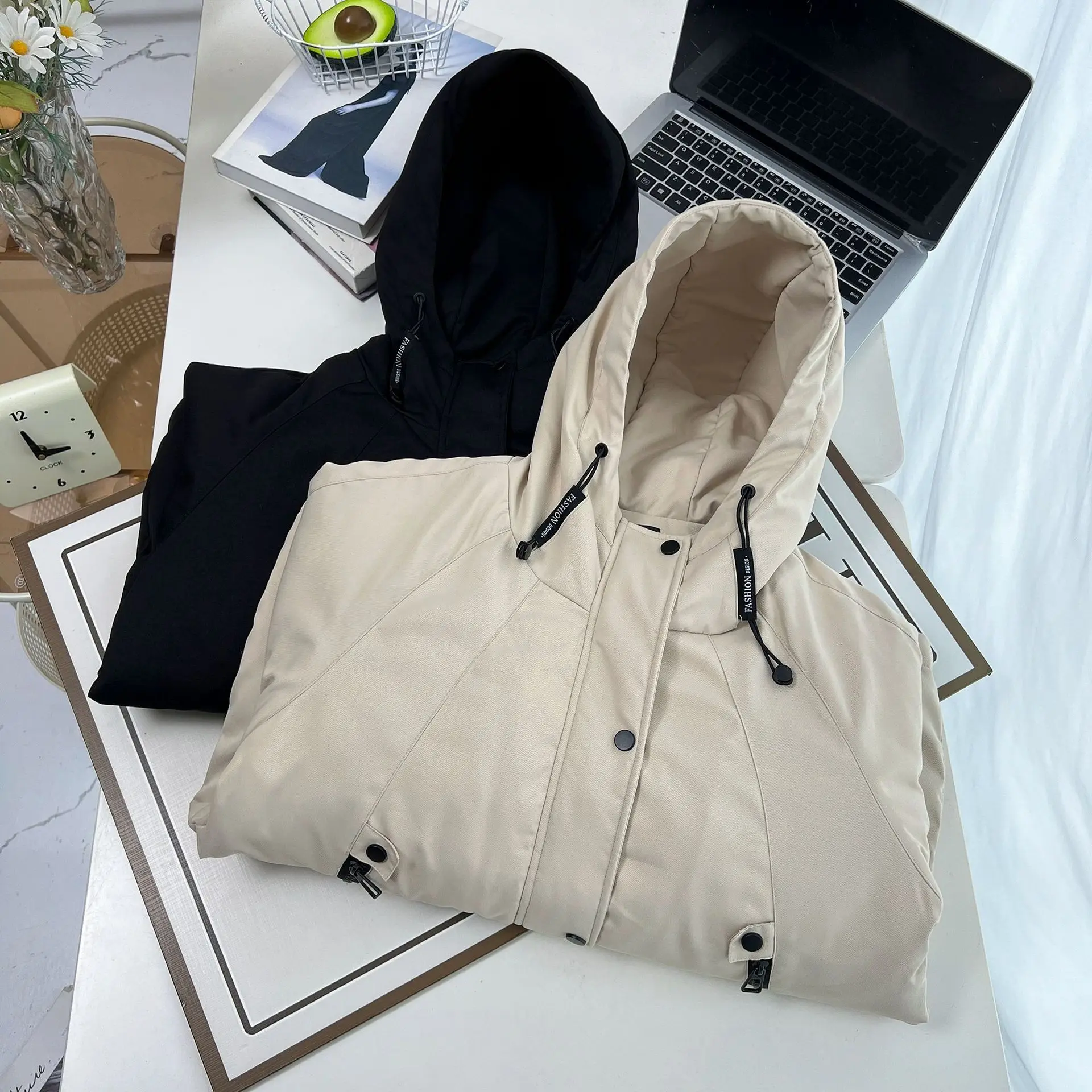 XL XXL женская парка зимняя свободная простая теплая уличная куртка толстое