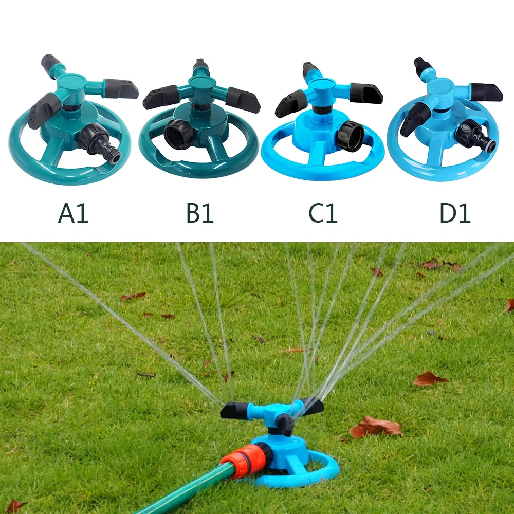 

360 Degree Automatic Garden Sprinklers Watering Grass Lawn Rotary Nozzle Rotating Water Sprinkler System Garden Supplies