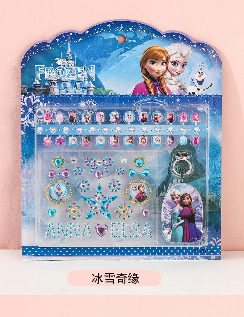Disney girls frozen 2 Princess elsa Anna Sophia princess Nail Stickers Toys Cartoon gift toys