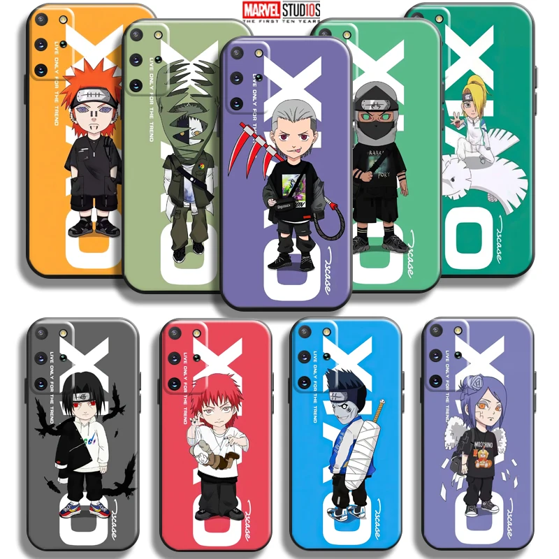

Fashion Akatsuki Naruto Phone Case For Samsung Galaxy S20 S21 S22 FE Ultra 5G S22 S21 S20 S10 10E S9 Plus TPU Silicone Cover