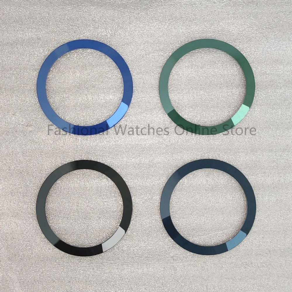 

30.5mm-38mm Ceramic Watch Bezels Wordless Polished Bevel Watch Inserts for 40mm Watch Case