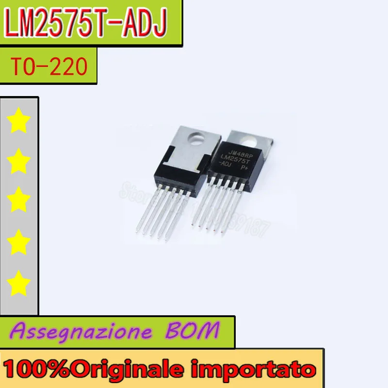 

10pcs/lot LM2575T-ADJ LM2575T LM2575 TO220-5 Switched voltage regulator 1A