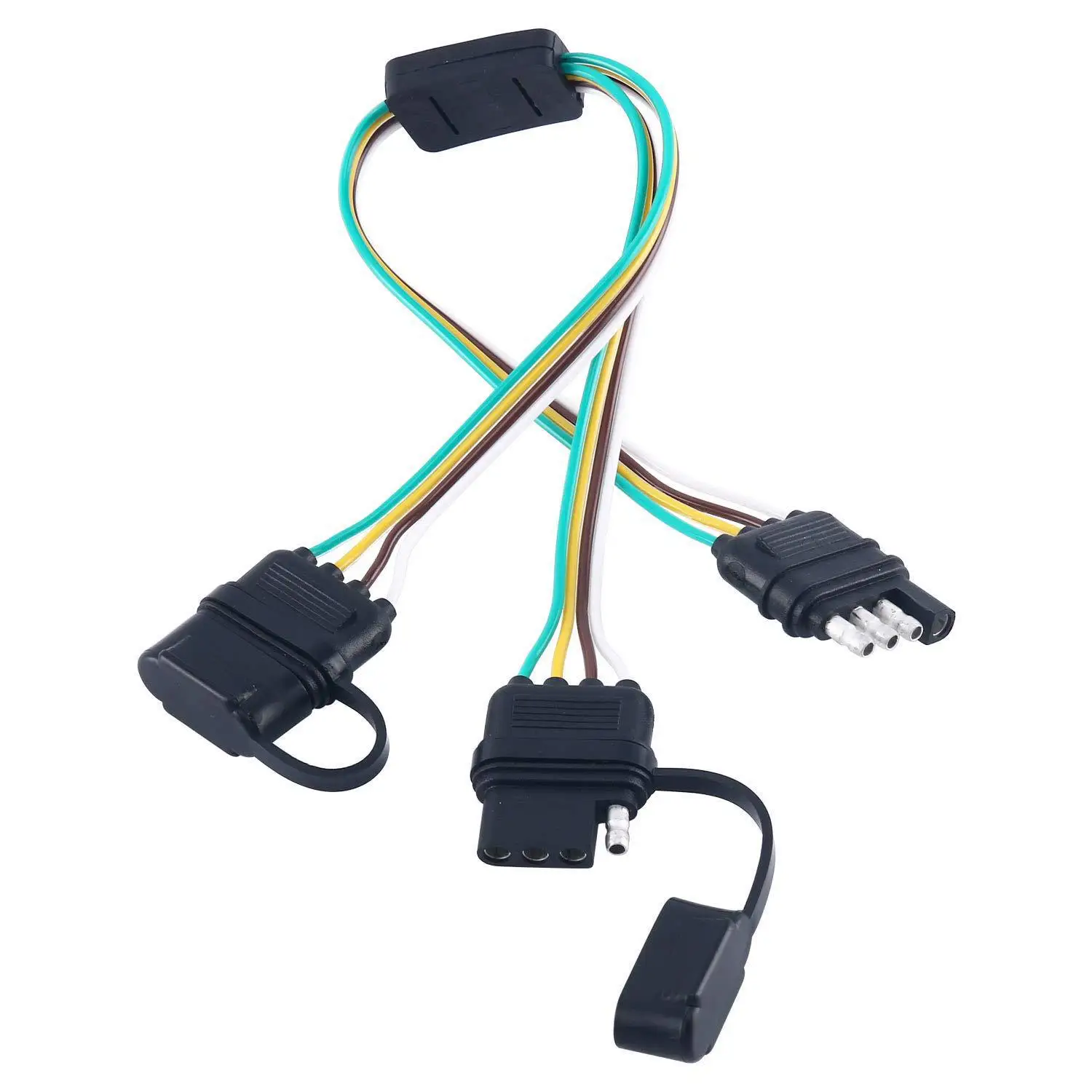 

17inch 4 Way Y - Splitter Trailer Wiring Harness Cable Cord for Commercial Vehicle / Semi - trailer / Trailer