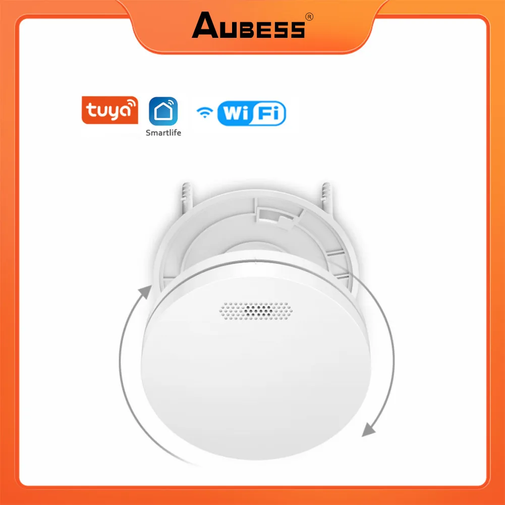 

Tuya Smart WiFi Fire Alarm Detector Protection Smoke Sound And Light Alarm Sensor Smart Life APP Smart Home Security System