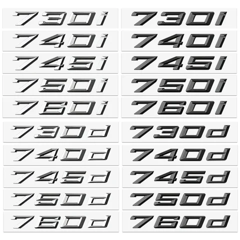 3D ABS Автомобильный багажник 730d 730i 740i 750d 760d 745i 750i 760i буквы Логотип эмблема наклейка для BMW E38 E65 F01 F02 E66 G11 G12